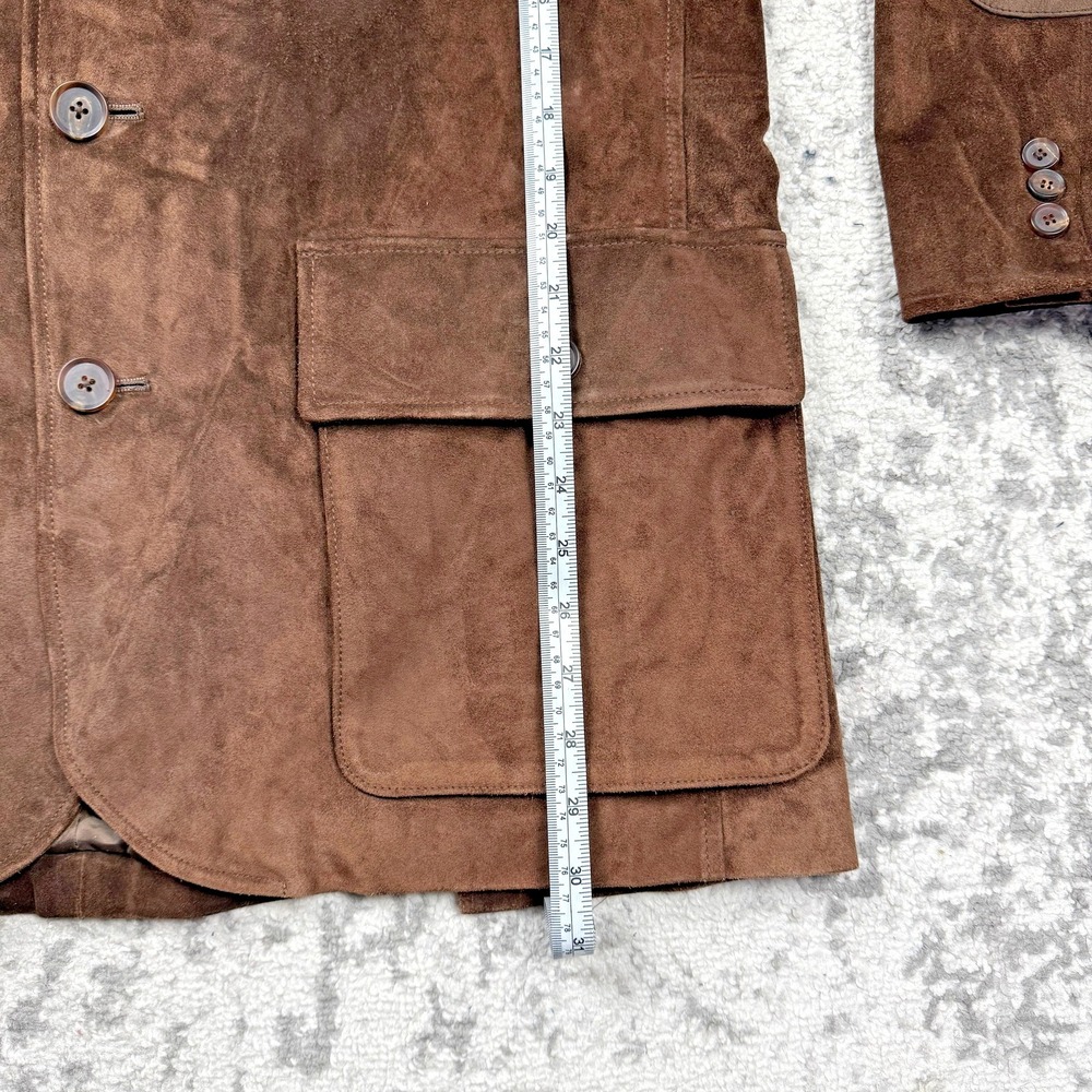 Orvis Sport Coat Mens Large Brown Leather Shooting Hunting Jacket Elbow Patches - Picture 5 of 13